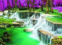 Весенний разлив реки в сиреневом лесу