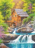 Водяная мельница в красивом месте