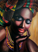 Красивая женщина африканской внешности