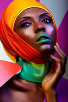 Портрет смугло кожей девушки