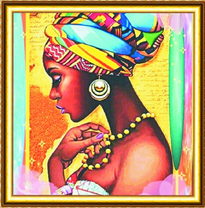 Красивая девушка в чалме и бусах