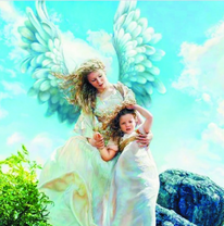 Ангел защитник и маленькая девочка