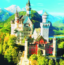 Романтический замок Нойшванштайн баварского короля Людвига II