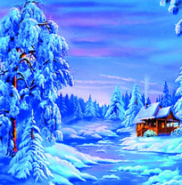 Домик в зимней сказке