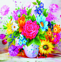 Большой яркий букет