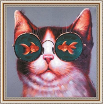 Котейка и очки с рыбками