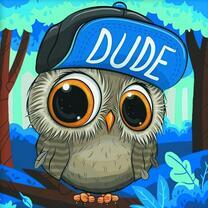 Милый мультяшный совёнок