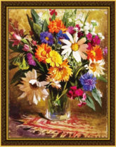 Красивые летние цветочки в вазе