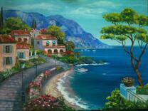 Одинокая лодка на причале огромного моря