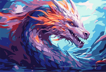 Грозный фиолетовый дракон