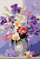 Букет ирисов в вазе