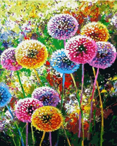 Солнечные разноцветные одуванчики