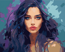 Красивая брюнетка с длинными волосами