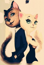 Мистер и миссис Смит в кошачьем обличии