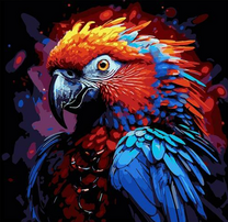 Красивый яркий ара