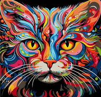 Красочный кот
