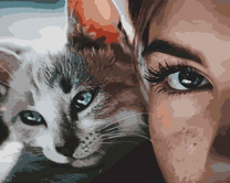 Портрет девушки с котом