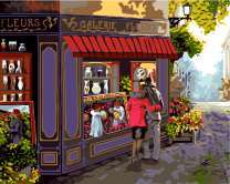 Пара у красивой витрины