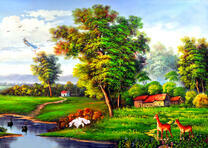 Прекрасный пейзаж у реки