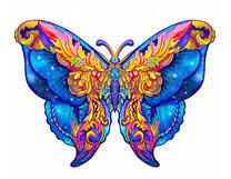 Бабочка с узором из цветов