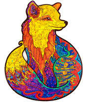 Яркая лиса в тёплых тонах