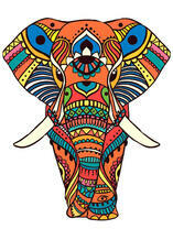 Слон с большими бивнями