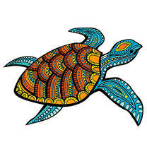 Морская черепашка с красивым узором