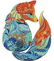 Лиса и яркие цветы