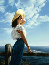 Милая девушка у моря