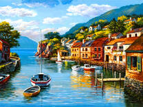 Городок в горной бухточке