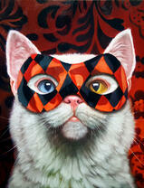 Кот в маскарадной маске