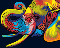 Слоненок в стиле поп-арт