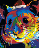 Мышонок со шляпкой в стиле поп-арт