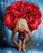 Балерина в красном платье