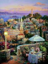 Столик с видом на городок