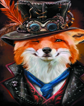 Лис в стиле стимпанк