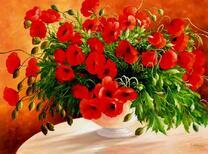 Большой букет маков