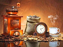 Часы и кофе