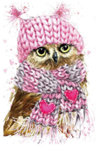 Совушка в вязаной шапке