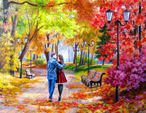 Свидание в осеннем парке