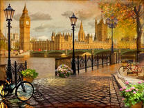 Лондонская набережная с видом на Биг-Бен