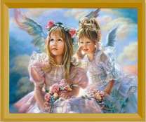 Маленькие ангелочки и цветы