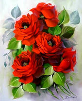 Розы гранатового цвета