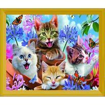 Котятки, бабочки, цветы и горшочки