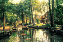 Лодочный причал в небольшой деревне