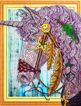 Розовый единорог со звездой