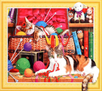 Котята среди клубков