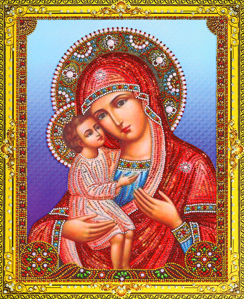 Алмазная мозаика 5D 40x50 Икона Божией Матери Жировицкая