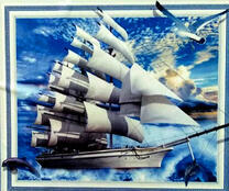 Скоростной парусник в море