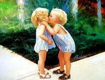 Целующиеся малыши